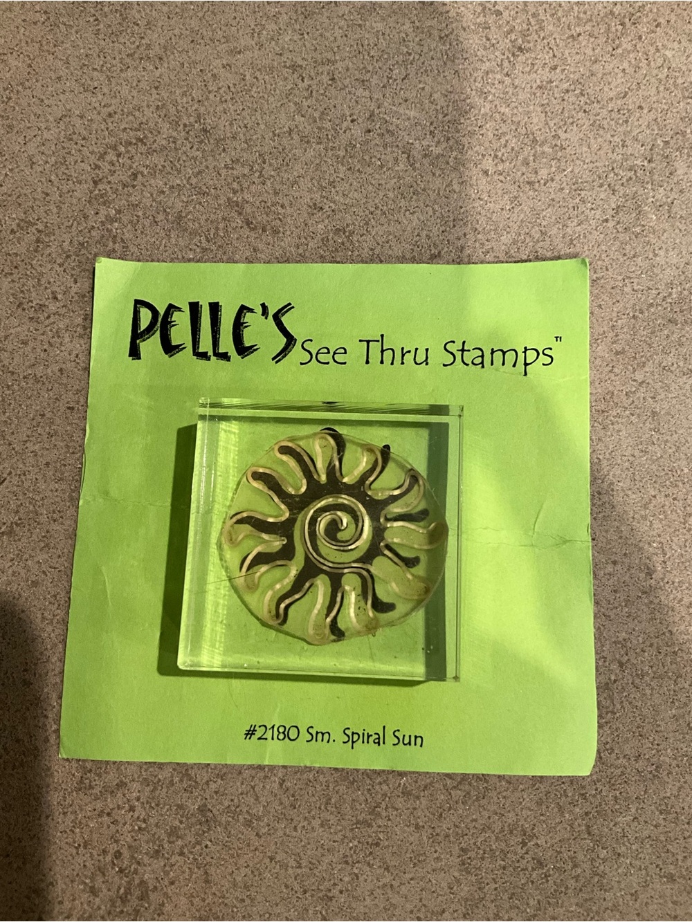 Pelle’s See Thru Stamps Spiral Sun Stamp Acrylic Polymer by Purrfection